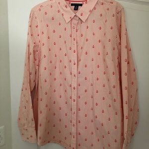 NWOT Tommy Hilfiger Button Up Blouse